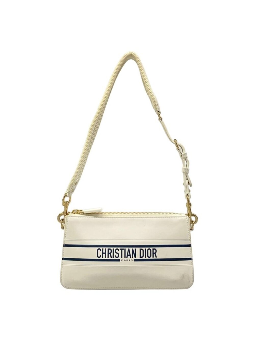 Dior Shoulder Bag Vibe White Navy Leather
